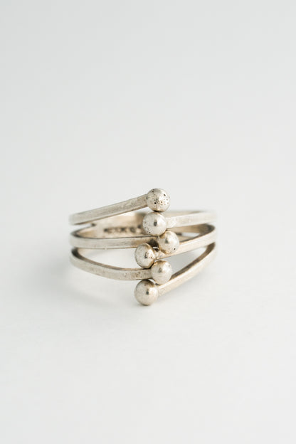 Multi Line Silver Ring (Mexico)