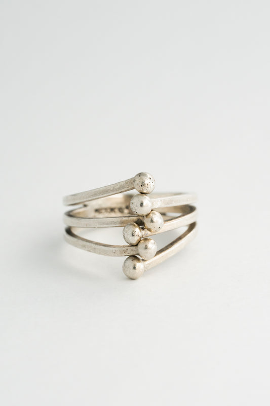 Multi Line Silver Ring (Mexico)