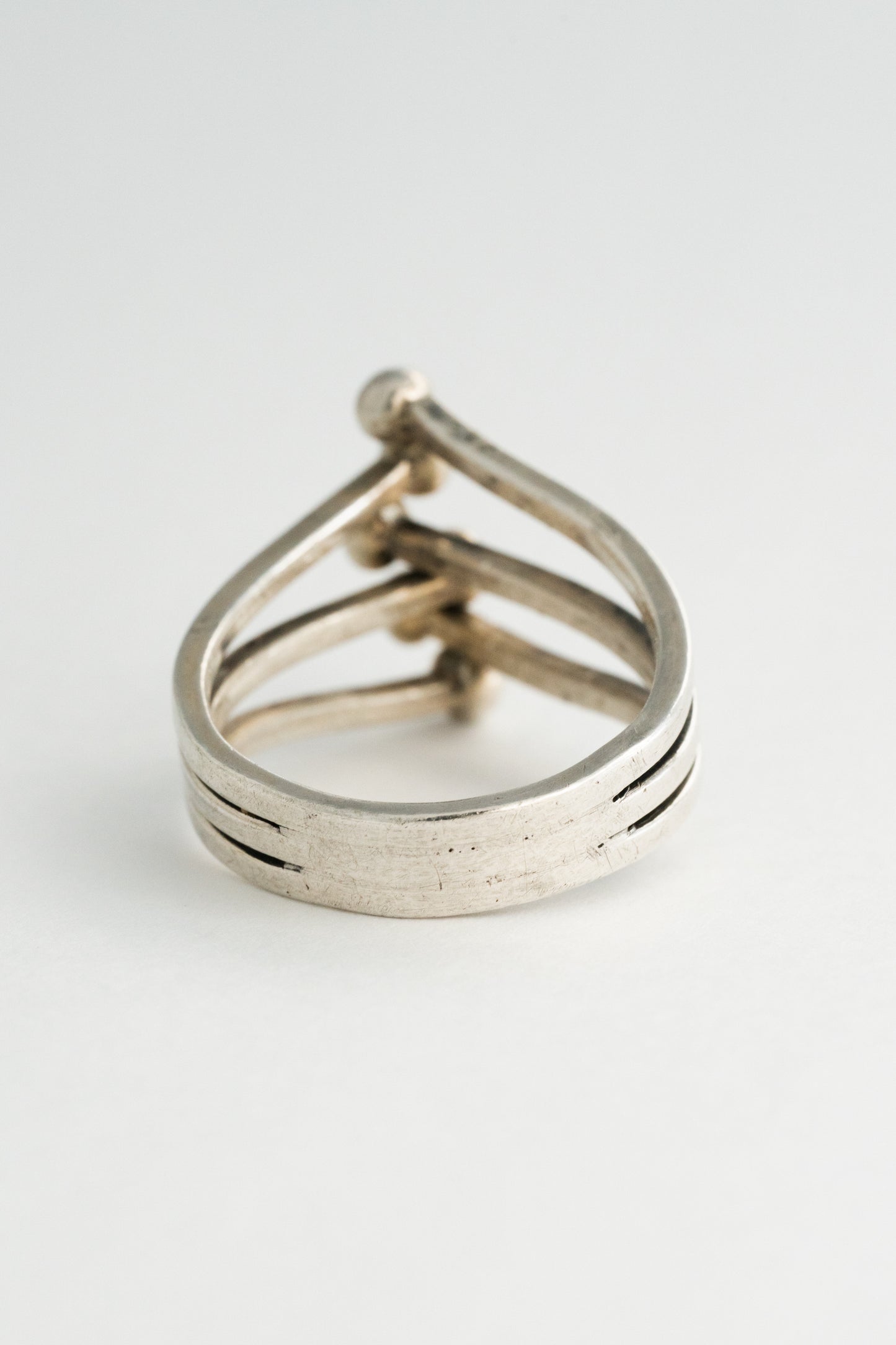 Multi Line Silver Ring (Mexico)