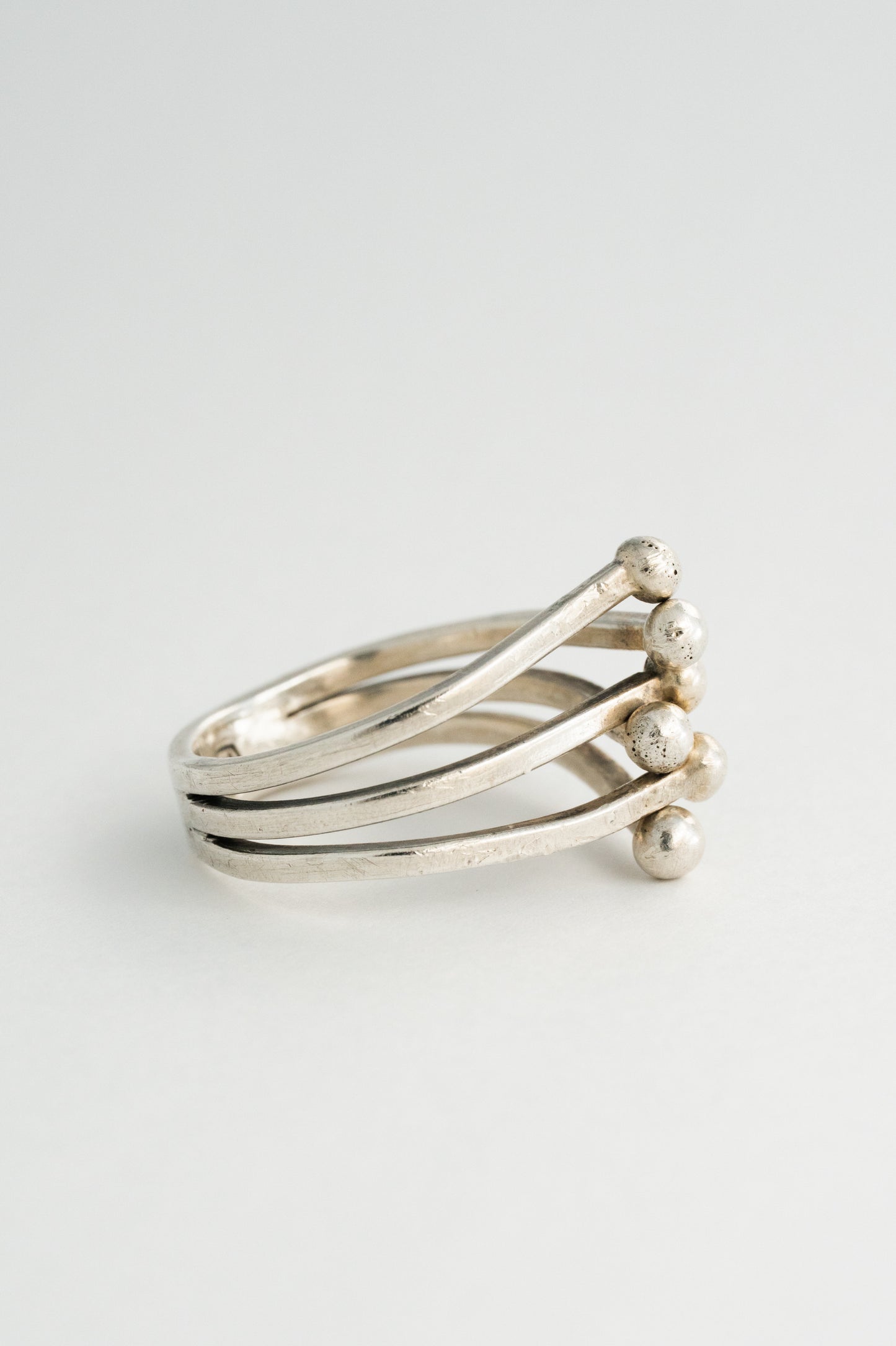 Multi Line Silver Ring (Mexico)