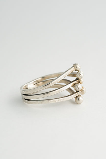 Multi Line Silver Ring (Mexico)