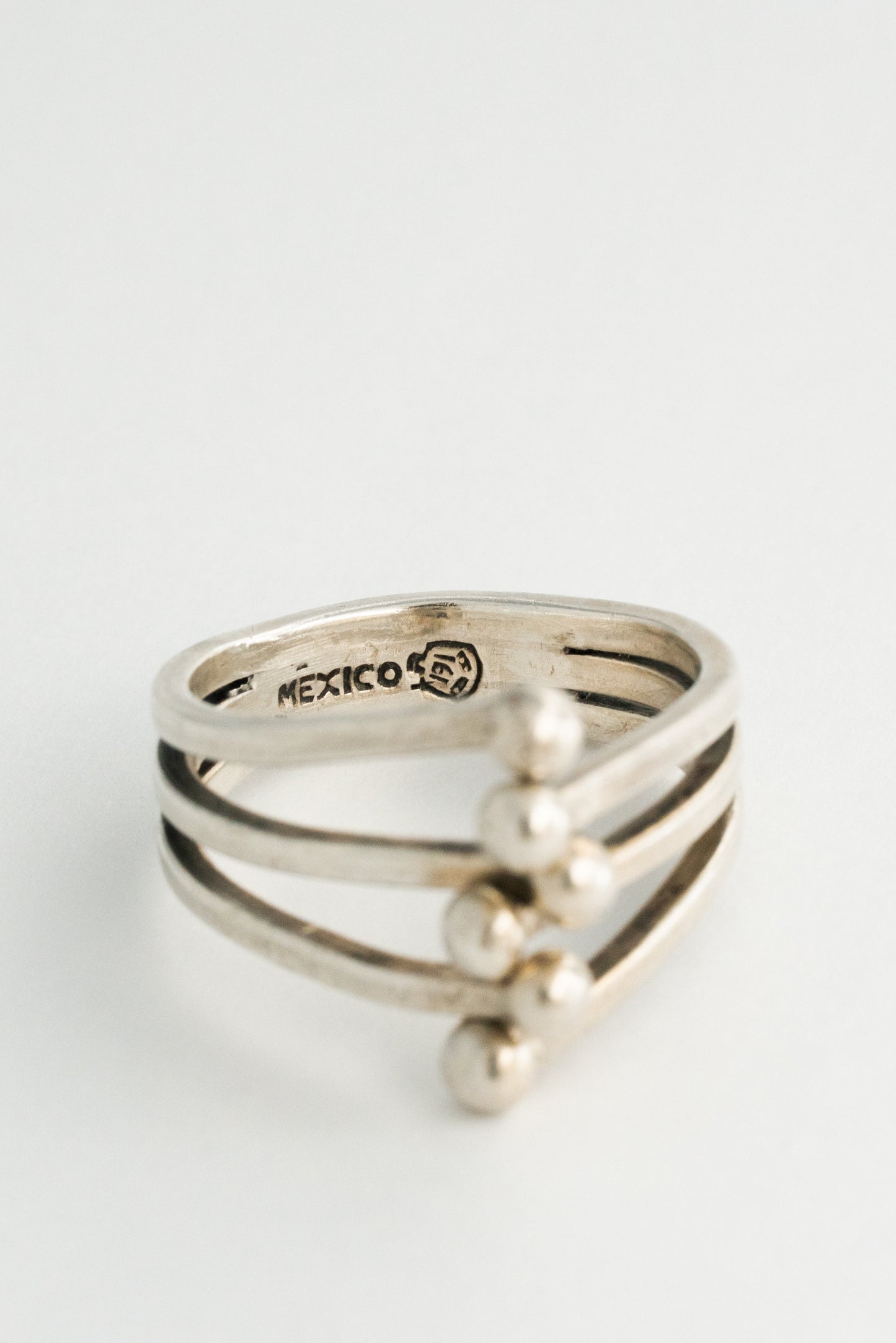 Multi Line Silver Ring (Mexico)