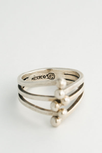 Multi Line Silver Ring (Mexico)