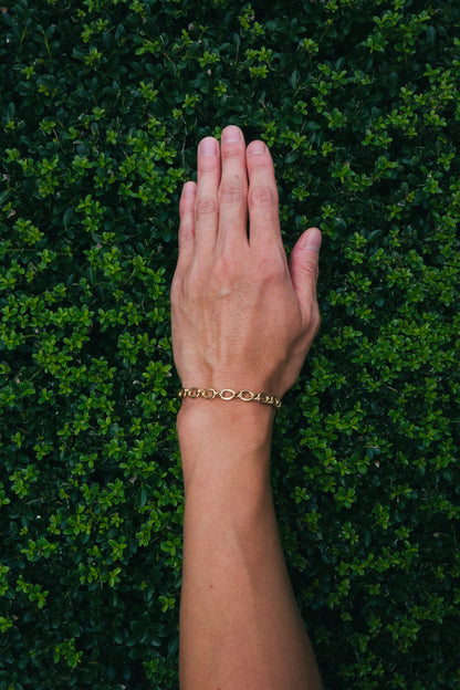 UNOAERRE｜Oval & Twist Link Bracelet (Italy)