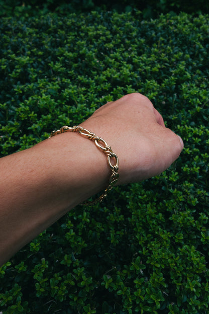 UNOAERRE｜Oval & Twist Link Bracelet (Italy)