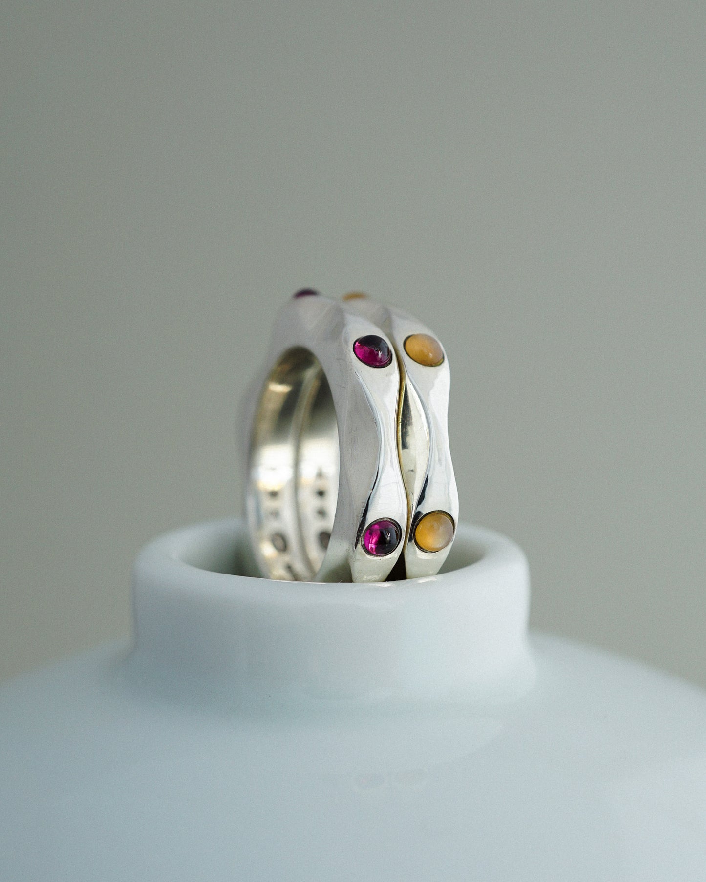Georg Jensen｜Modernist Ring "261" Garnet (Denmark)