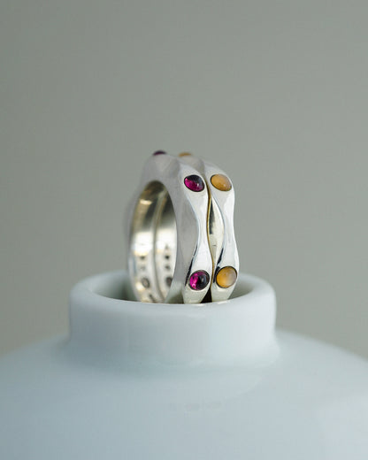 Georg Jensen｜Modernist Ring "261" Garnet (Denmark)