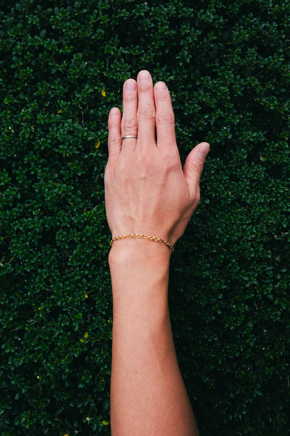UNOAERRE｜Double Link 9ct Gold Bracelet (Italy)