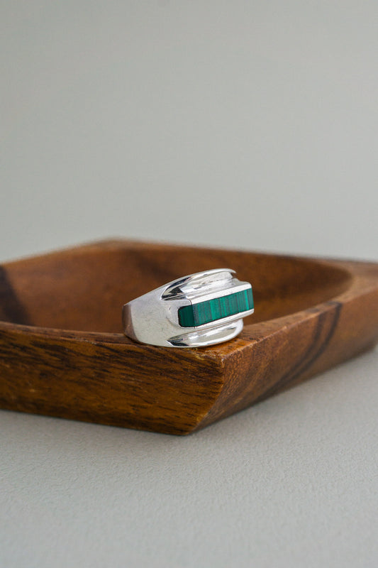 Malachite Inlay Ring (Mexico)