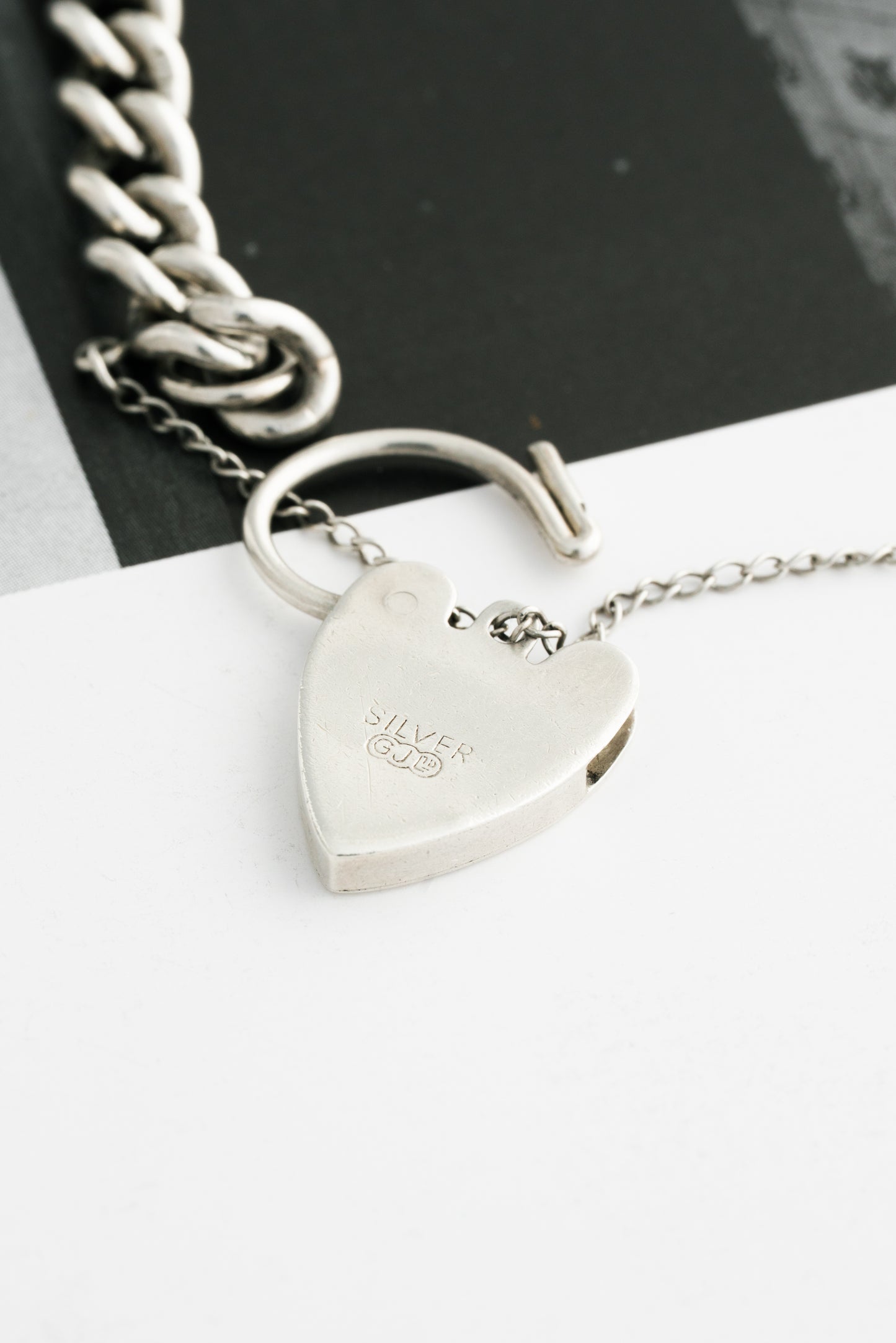 Georg Jensen｜Heart Padlock Chain Bracelet (UK Import)