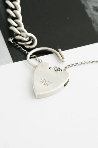 Georg Jensen｜Heart Padlock Chain Bracelet (UK Import)