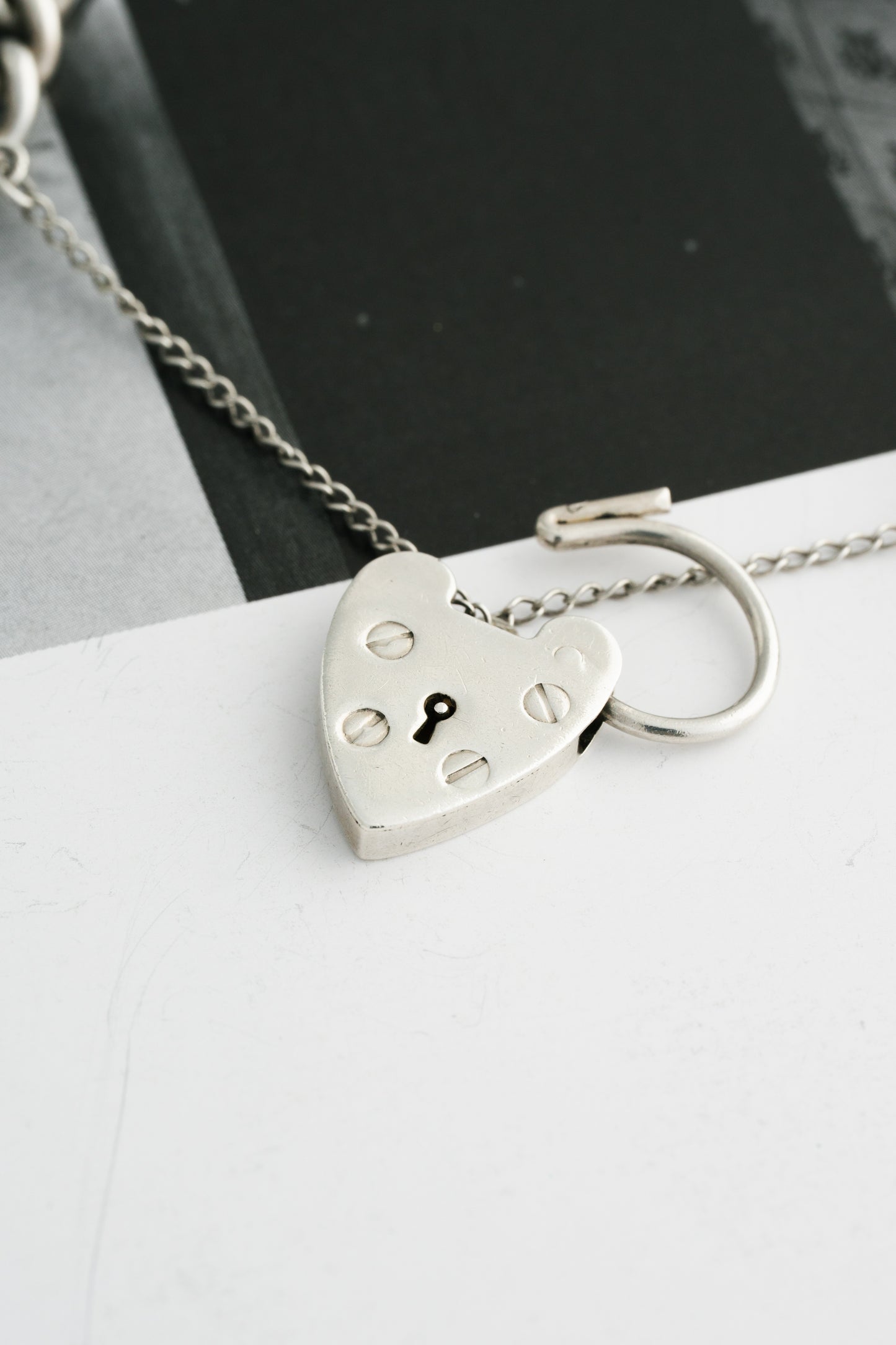 Georg Jensen｜Heart Padlock Chain Bracelet (UK Import)