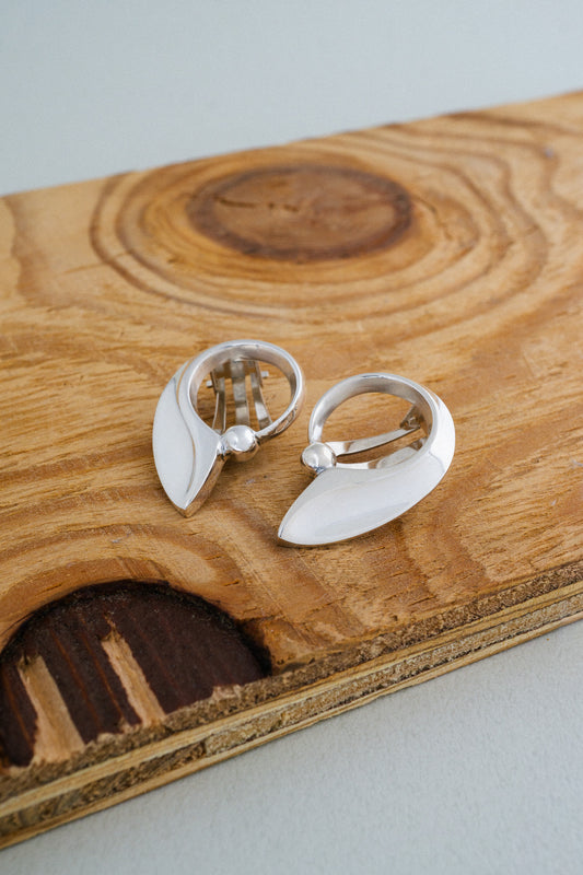 Hans Hansen | Silver Clip Earrings (Denmark)