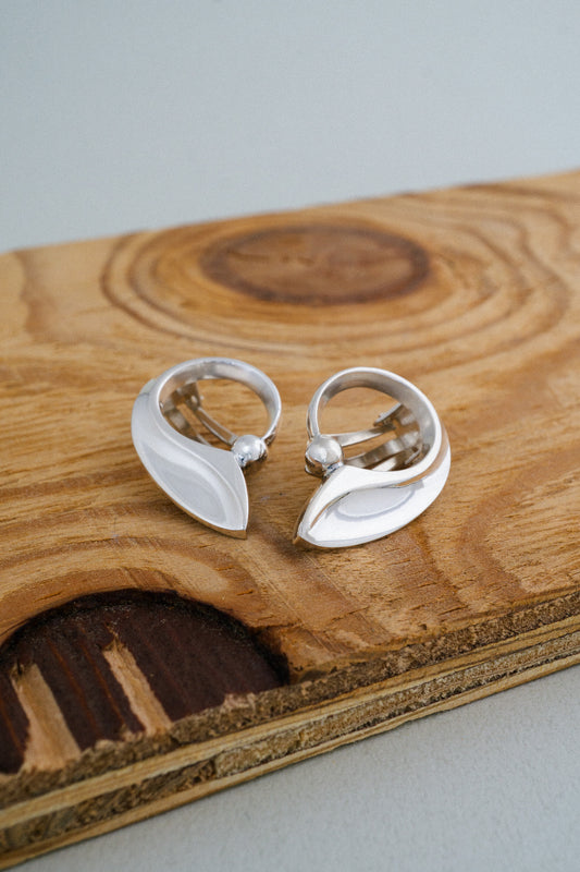 Hans Hansen | Silver Clip Earrings (Denmark)