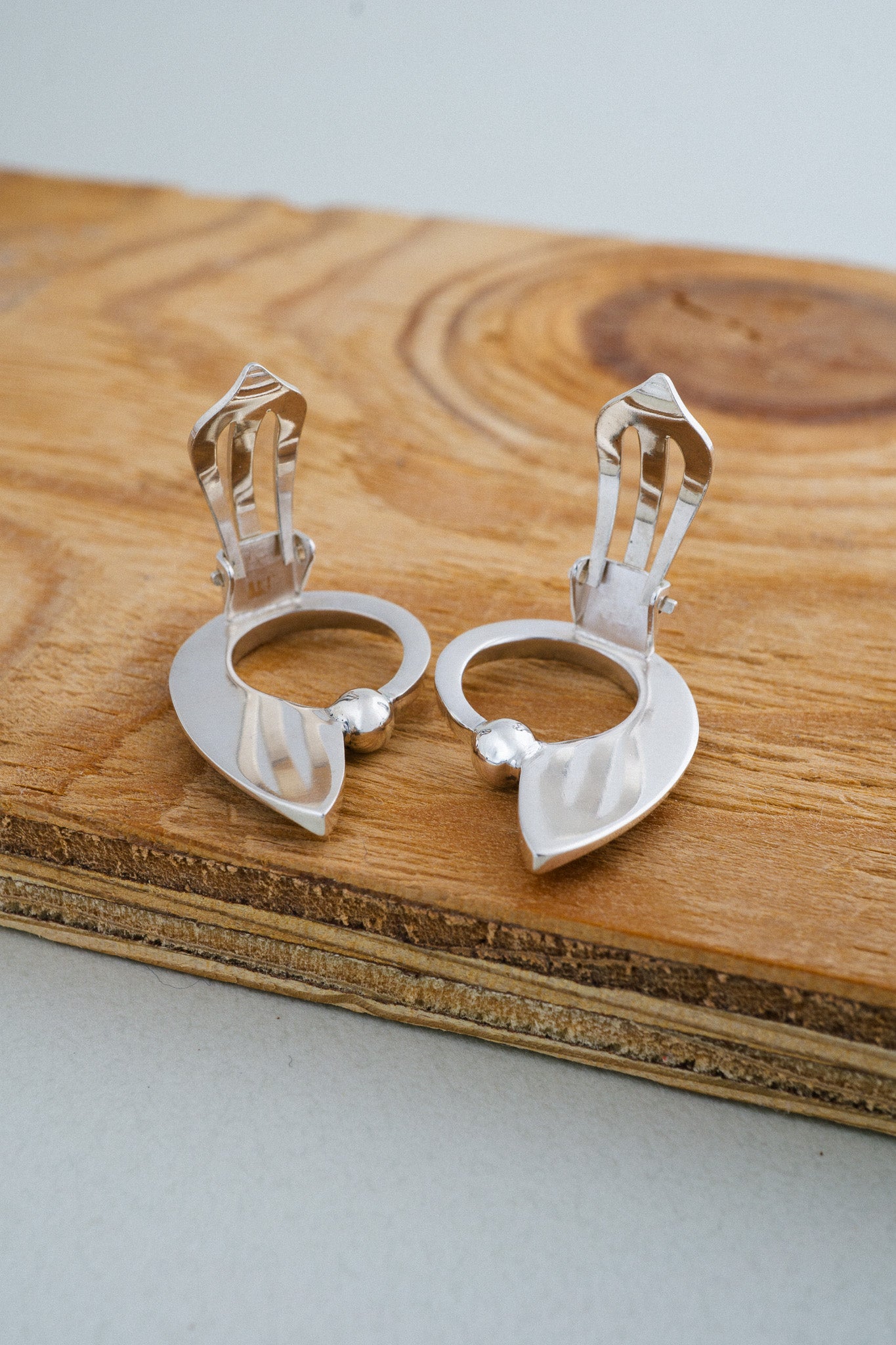 Hans Hansen | Silver Clip Earrings (Denmark)