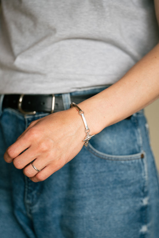 Arched Bar Link Bracelet (Mexico)