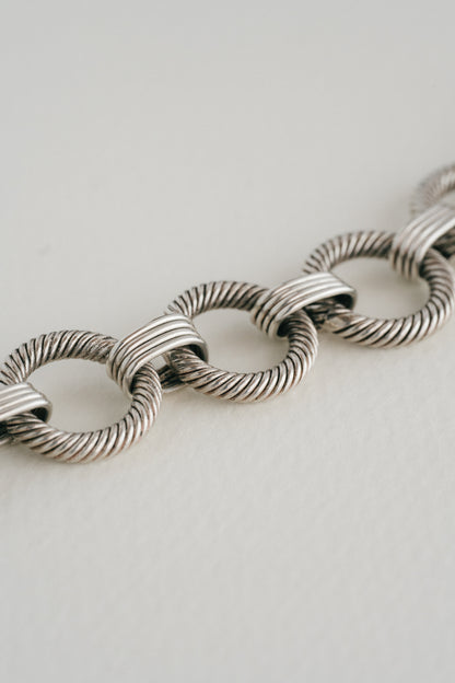Textured Wire Link Toggle Bracelet (Mexico)