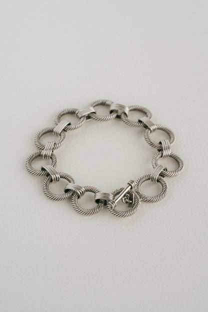 Textured Wire Link Toggle Bracelet (Mexico)