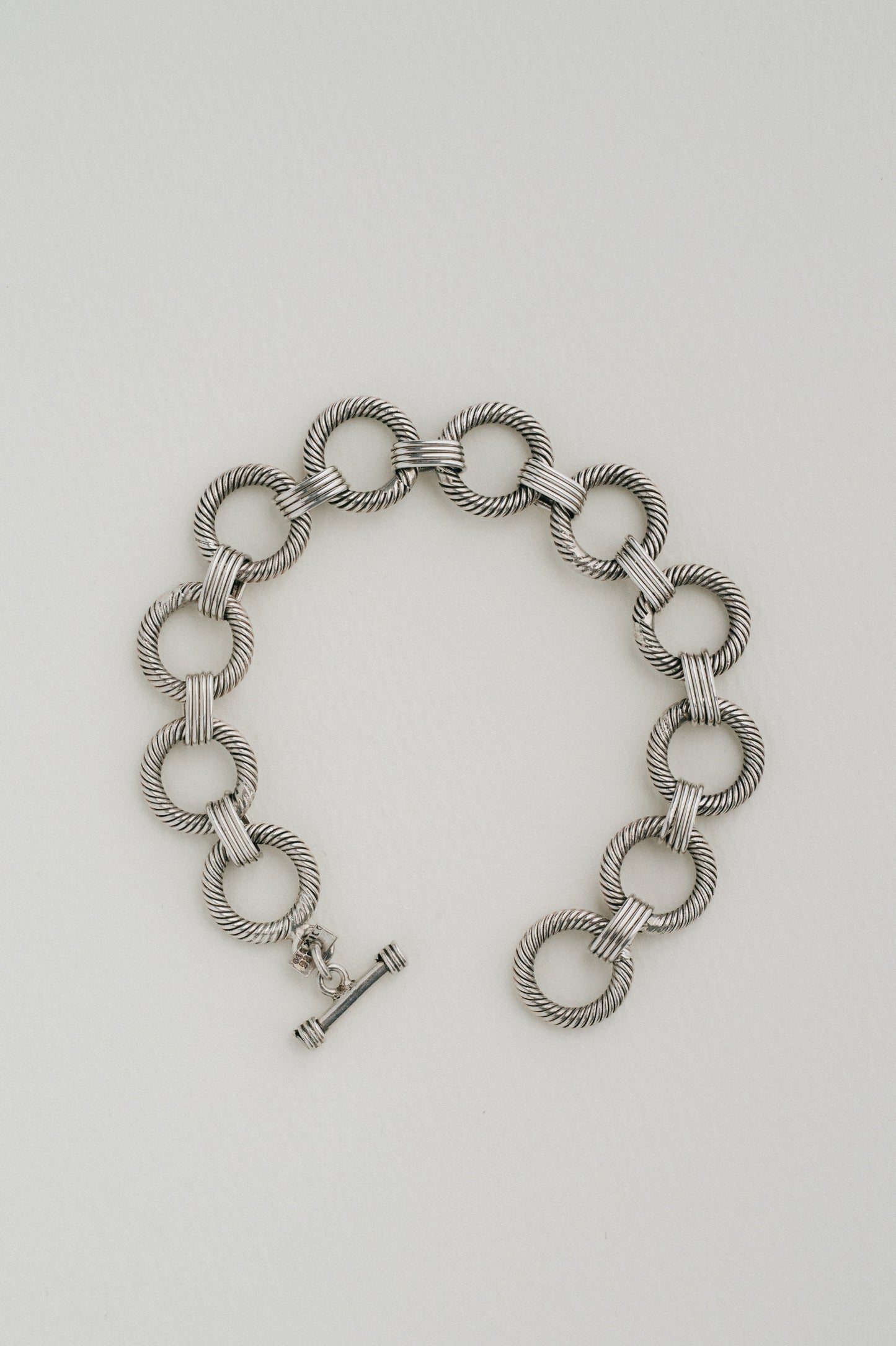 Textured Wire Link Toggle Bracelet (Mexico)