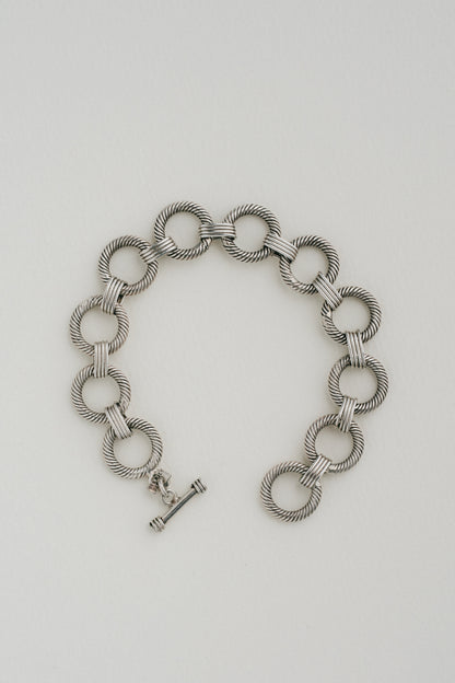 Textured Wire Link Toggle Bracelet (Mexico)