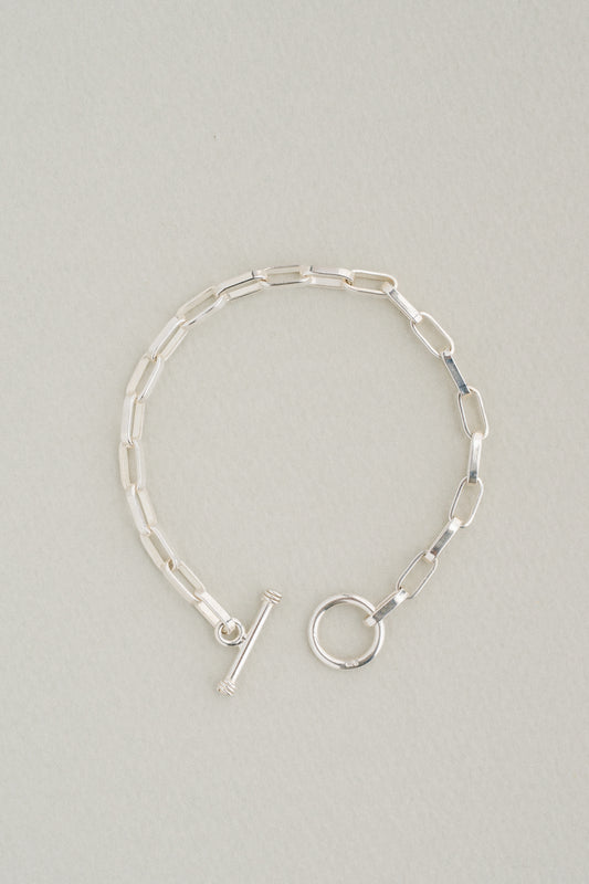 Paperclip Link Toggle Bracelet