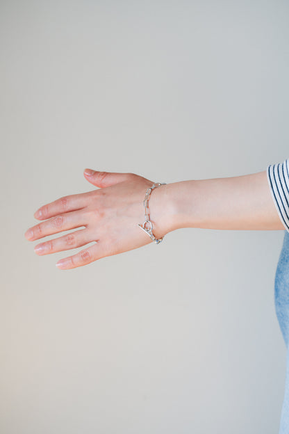 Paperclip Link Toggle Bracelet