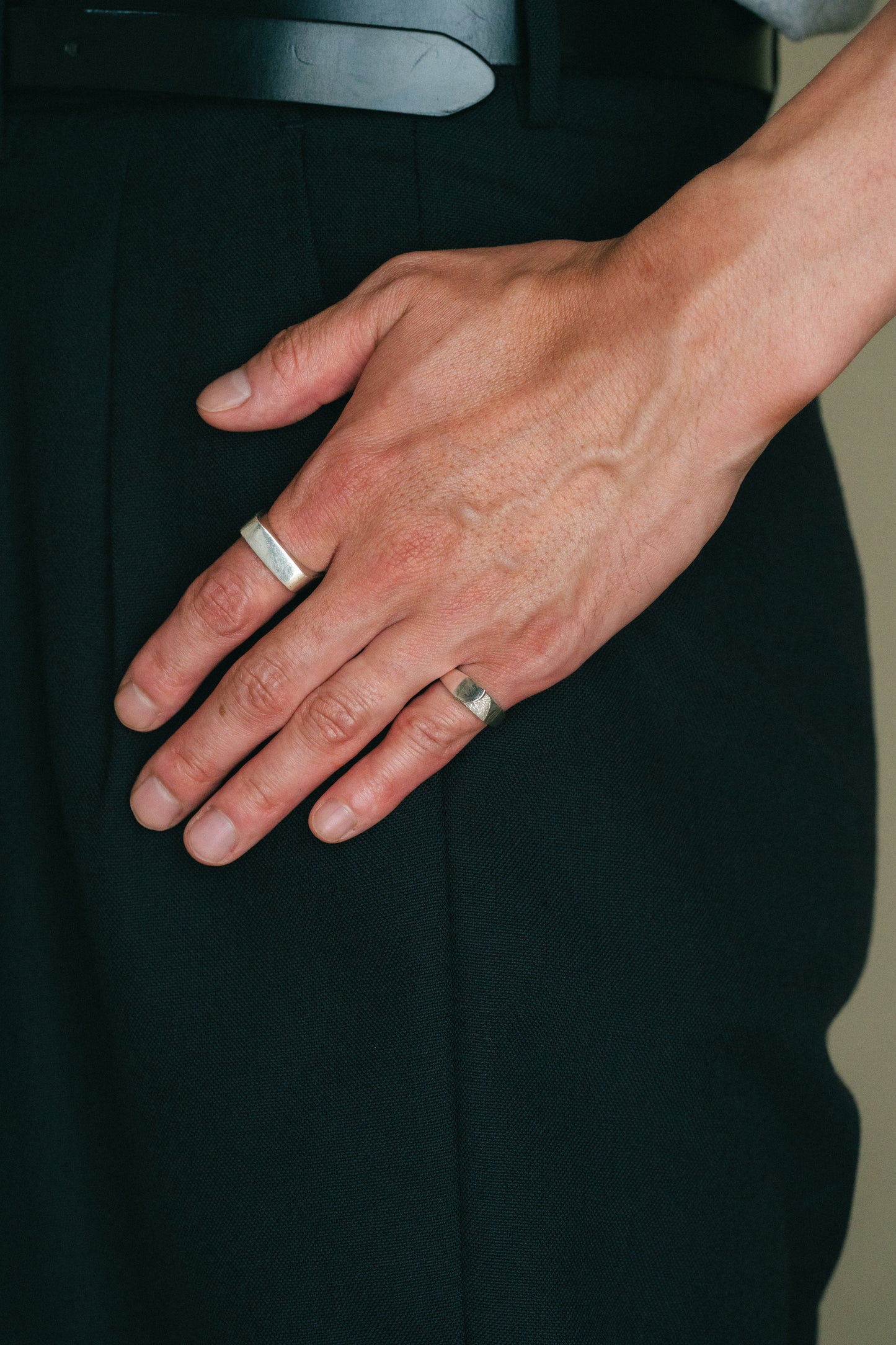 Matti J. Hyvärinen｜Textured Modernist Ring (Finland, 1975)
