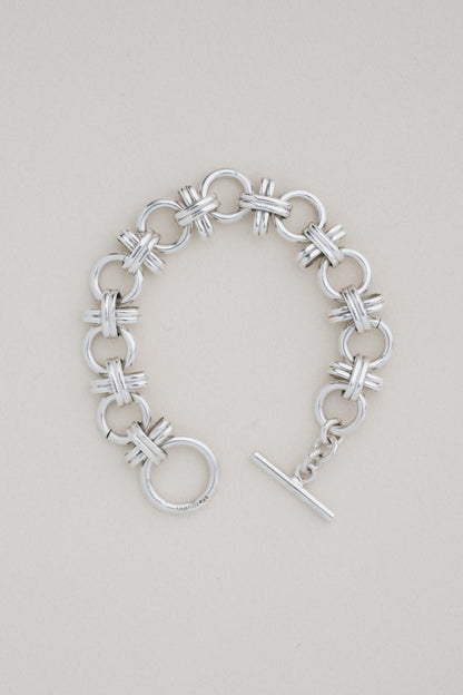 Sculptural Ring Link Bracelet (Mexico)