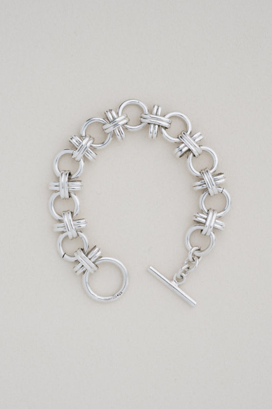 Sculptural Ring Link Bracelet (Mexico)