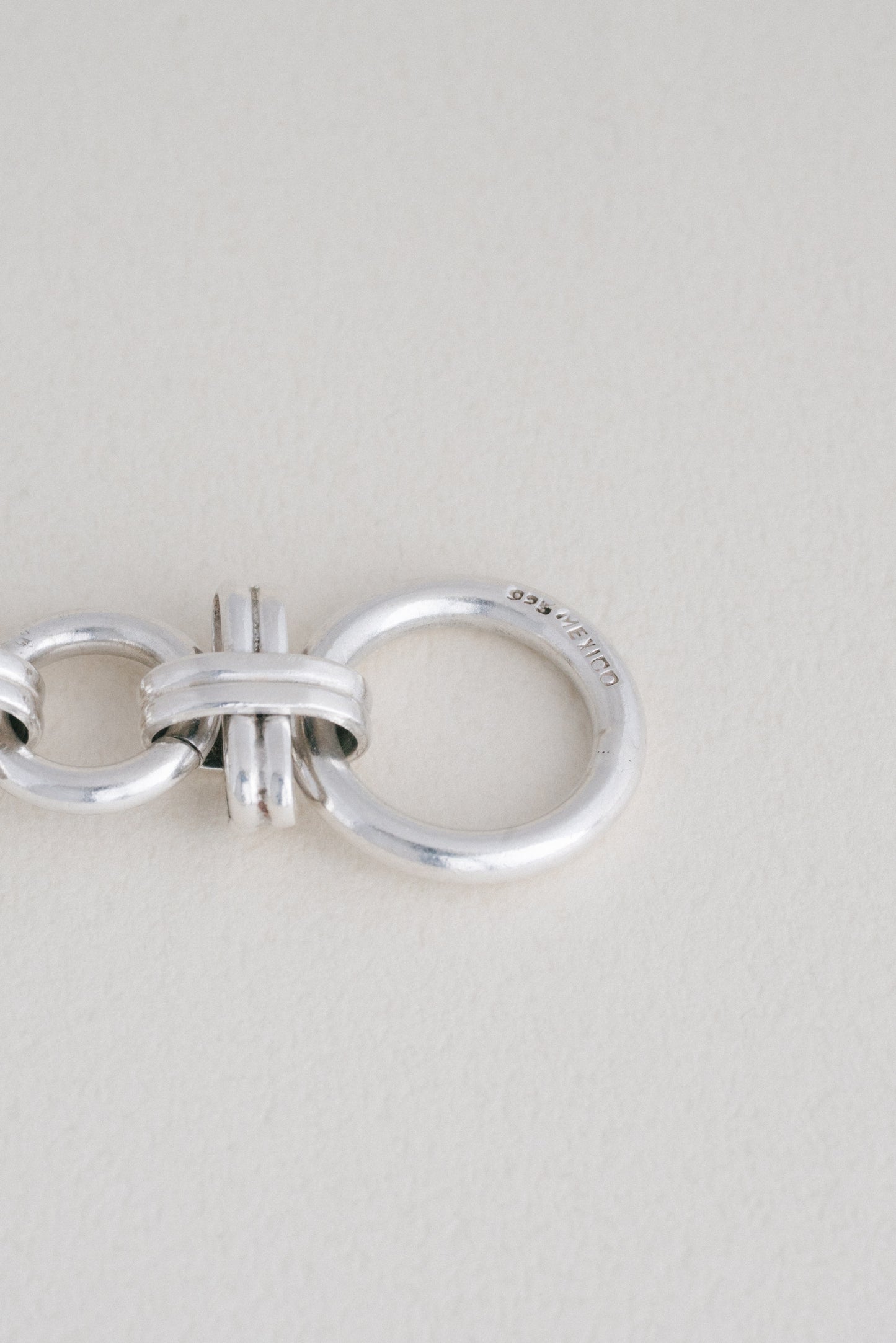 Sculptural Ring Link Bracelet (Mexico)