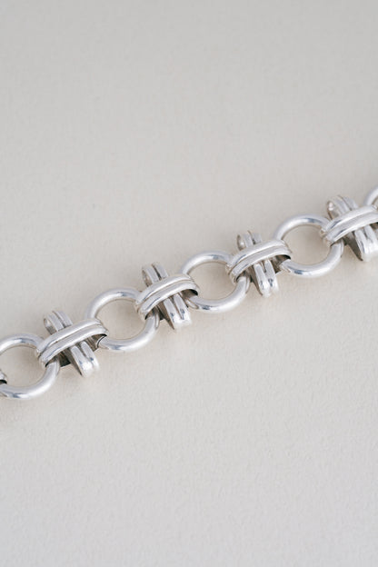Sculptural Ring Link Bracelet (Mexico)