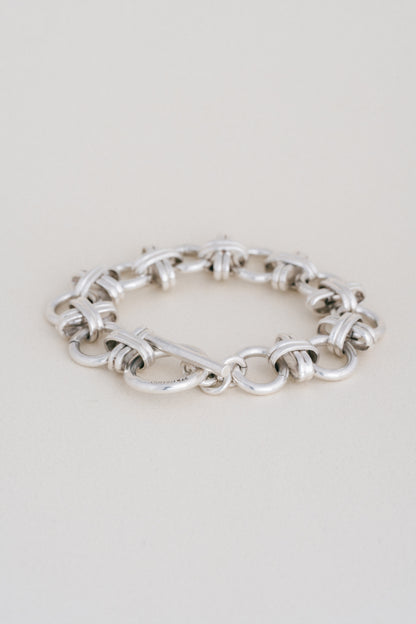 Sculptural Ring Link Bracelet (Mexico)