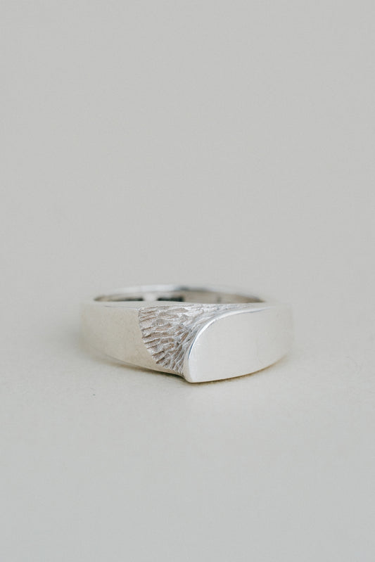 Matti J. Hyvärinen｜Textured Modernist Ring (Finland, 1975)