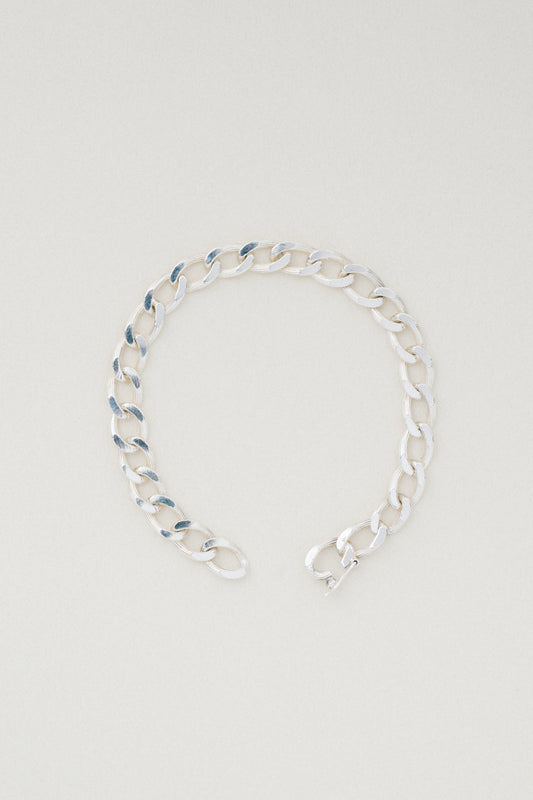 Textured Curb Chain Bracelet (Italy)