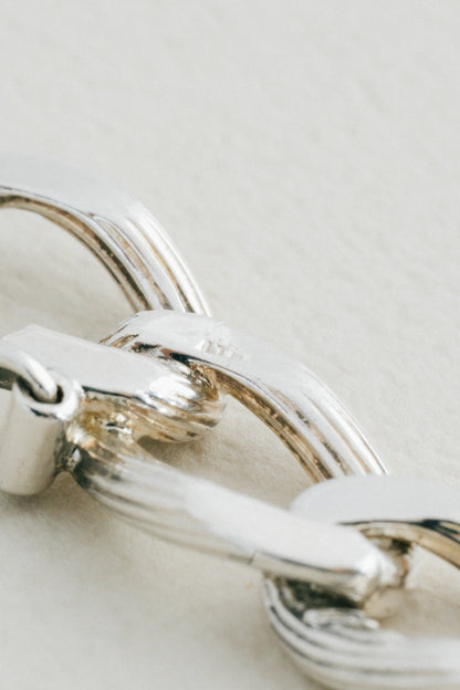 Textured Curb Chain Bracelet (Italy)