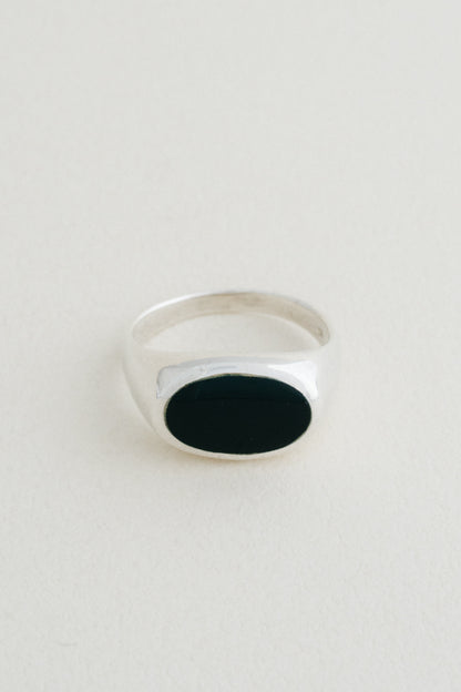 Black Stone Signet Ring