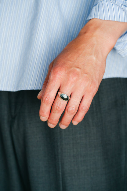 Black Stone Signet Ring