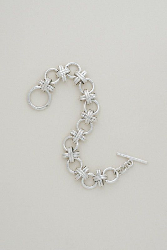 Sculptural Ring Link Bracelet (Mexico)
