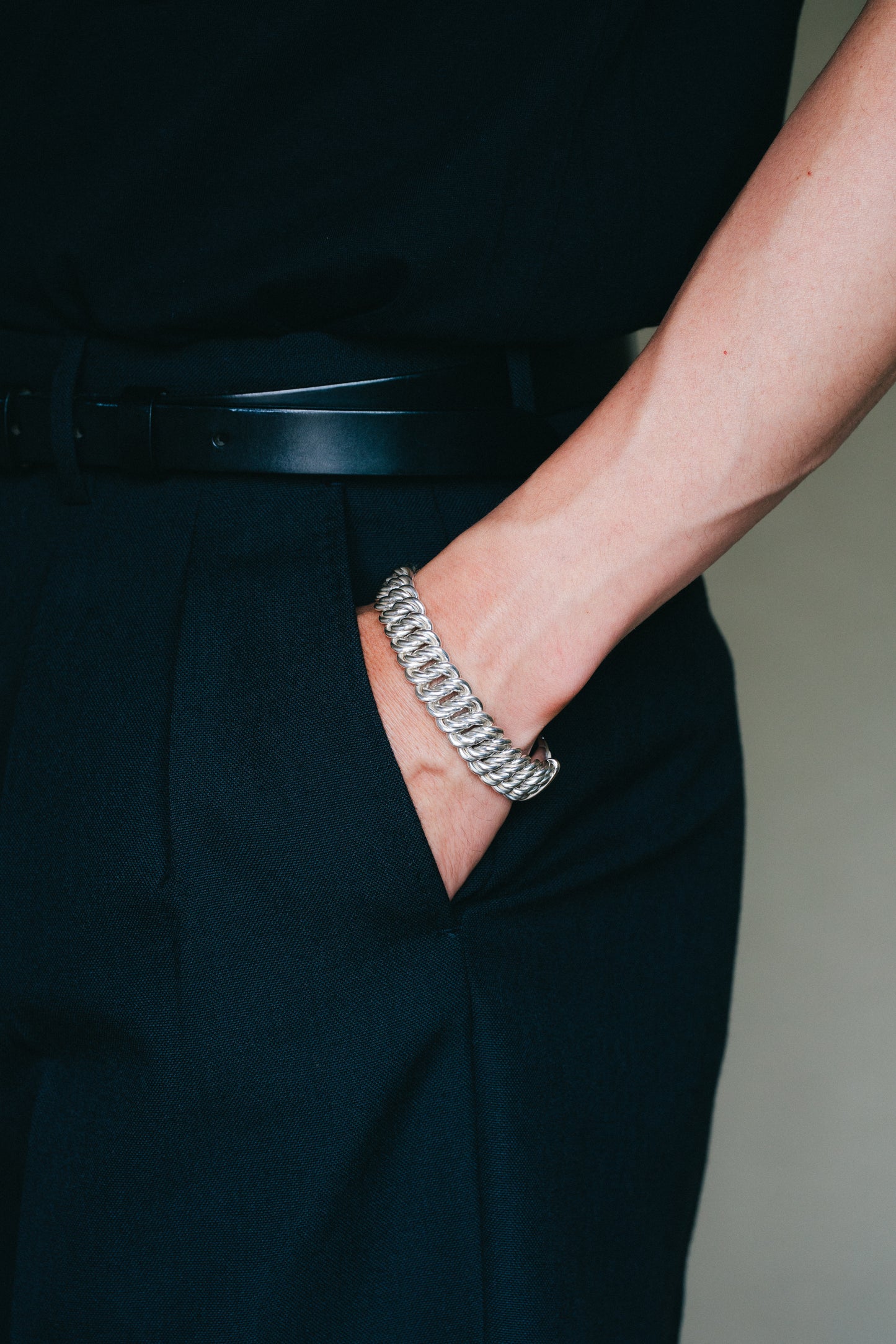Double Curb Chain Bracelet (Italy)