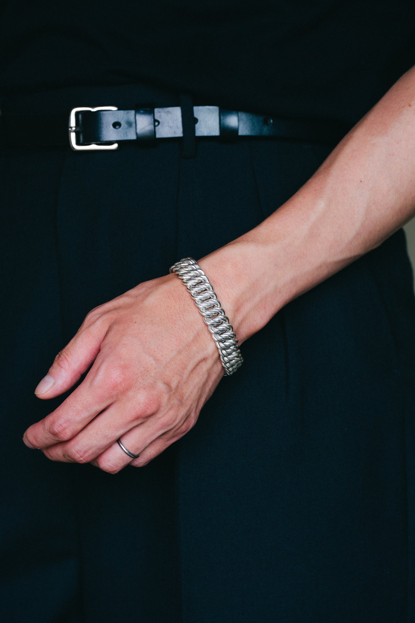 Double Curb Chain Bracelet (Italy)
