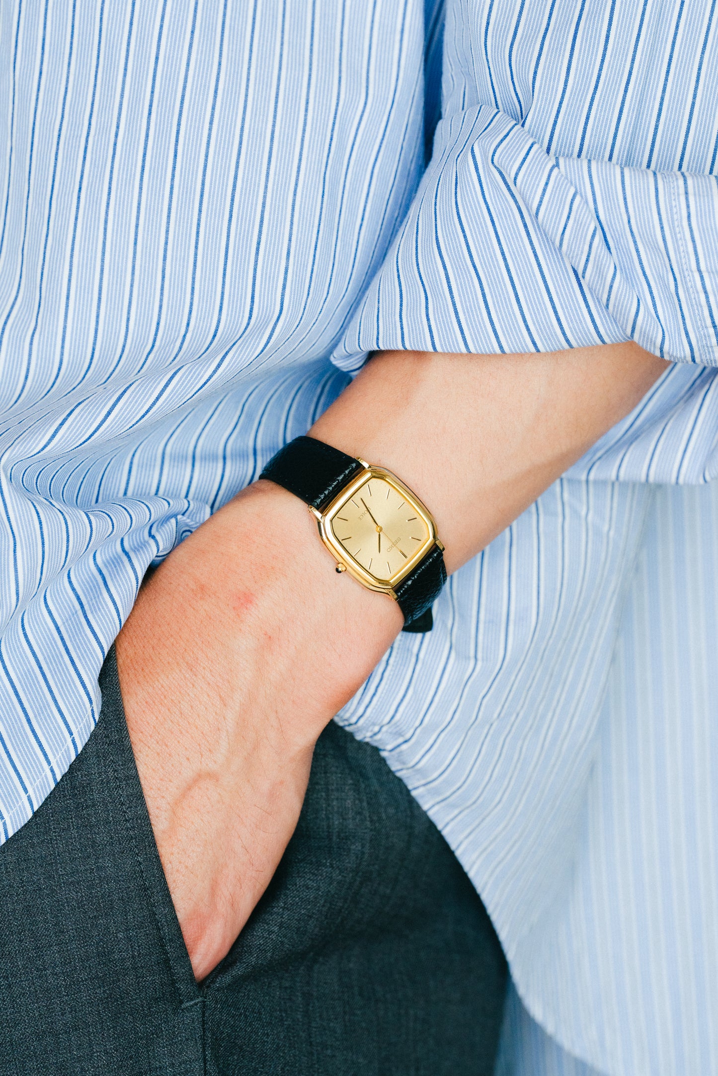 SEIKO｜DOLCE Rectangular Watch 5E31-5B30