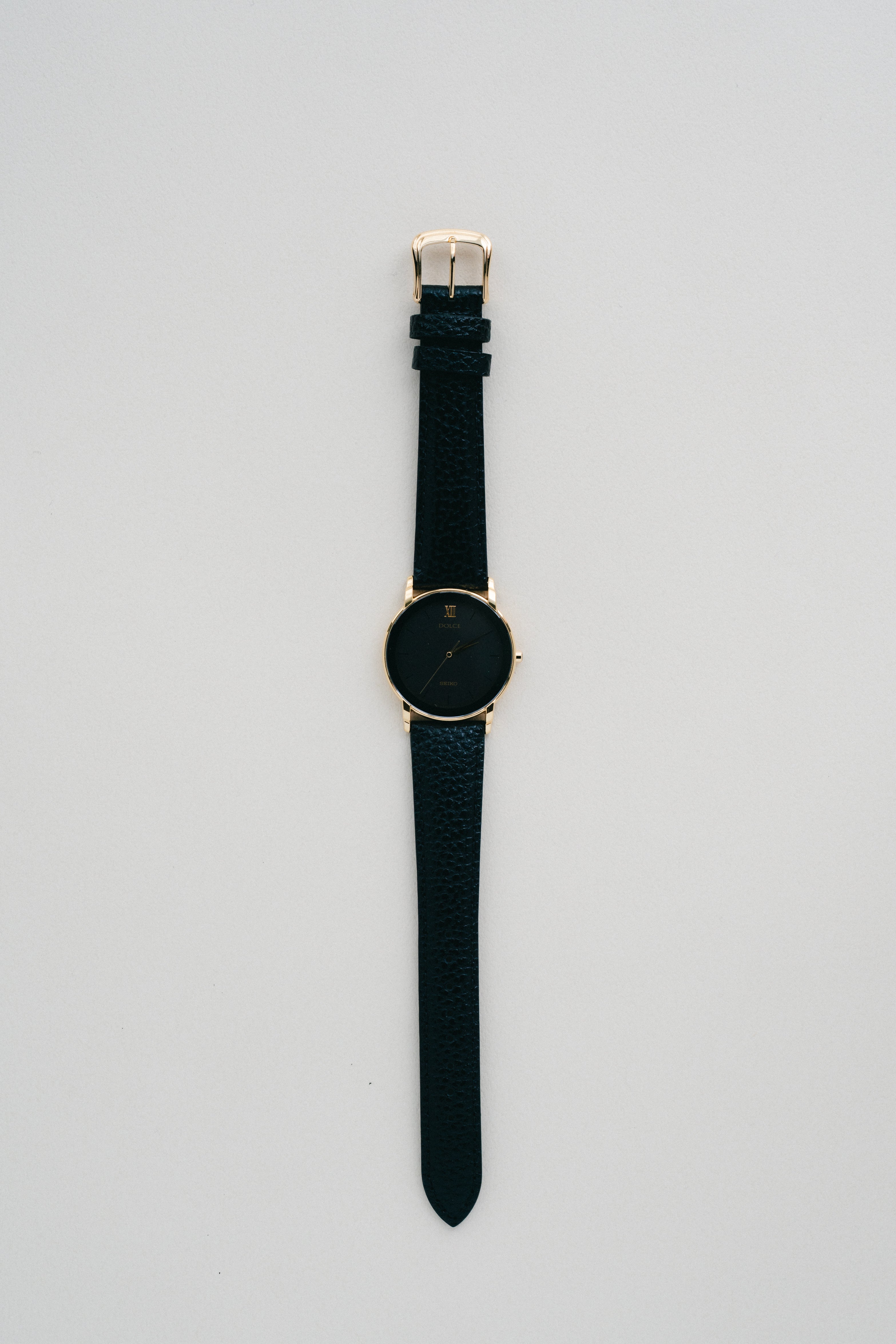 メンズ セイコー SEIKO DOLCE 稼働品 5E31-6C10 ブラック文字盤