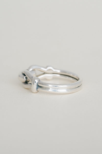 Horsebit Motif Double Band Ring