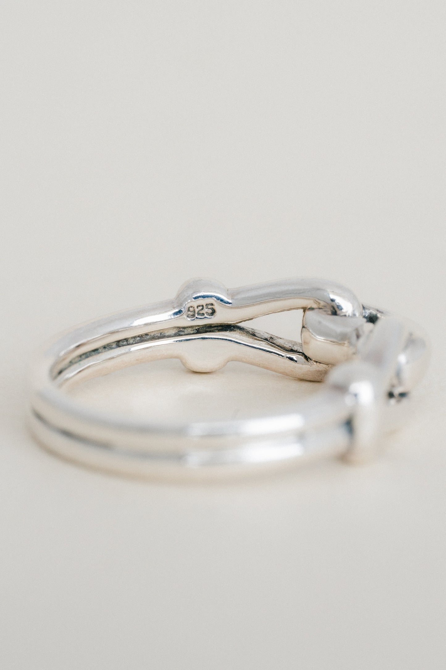 Horsebit Motif Double Band Ring