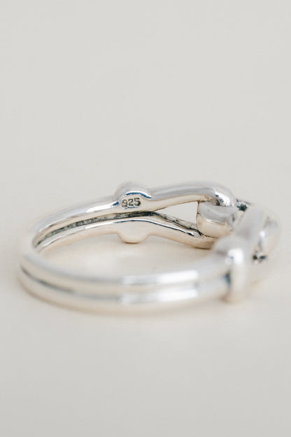 Horsebit Motif Double Band Ring