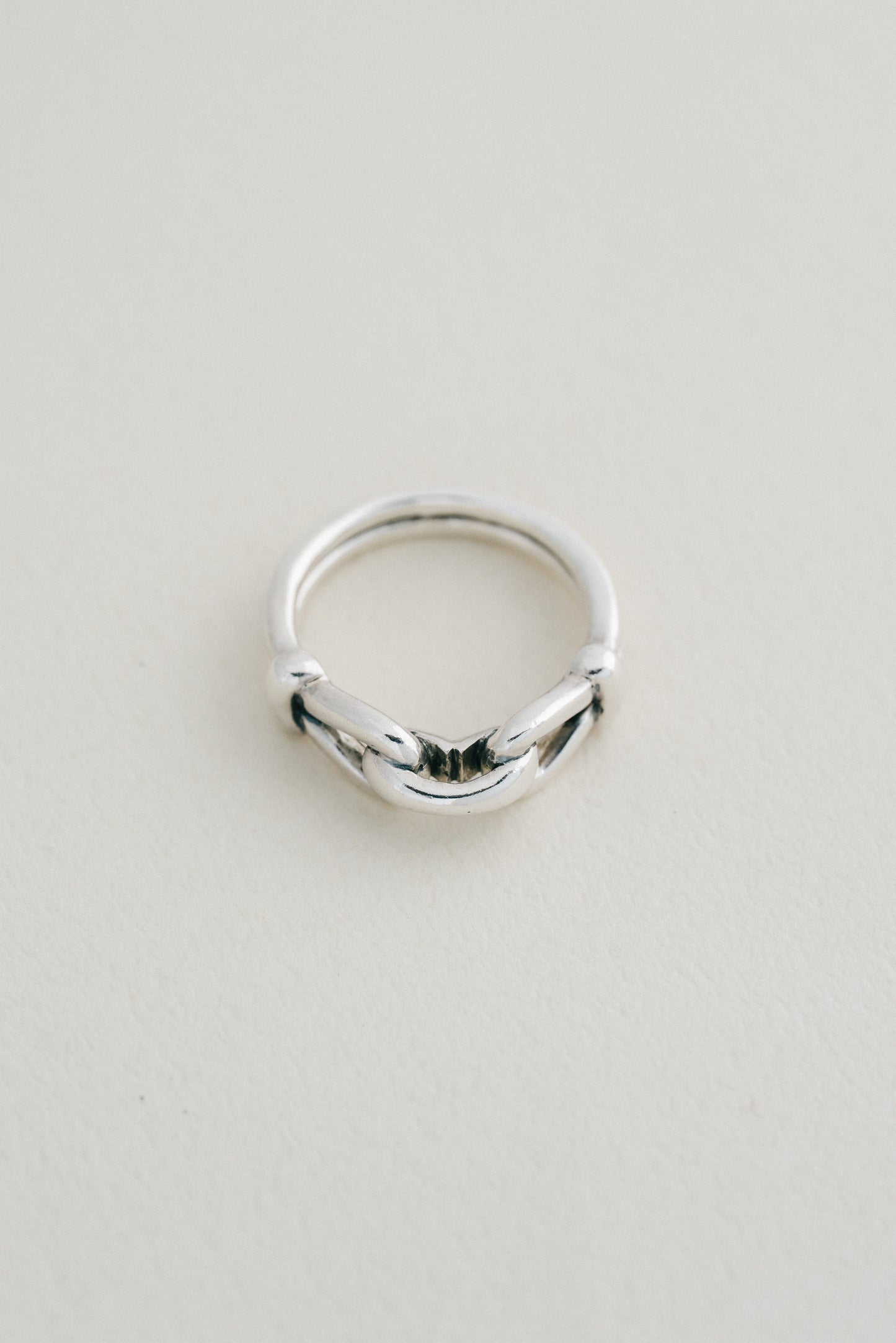 Horsebit Motif Double Band Ring