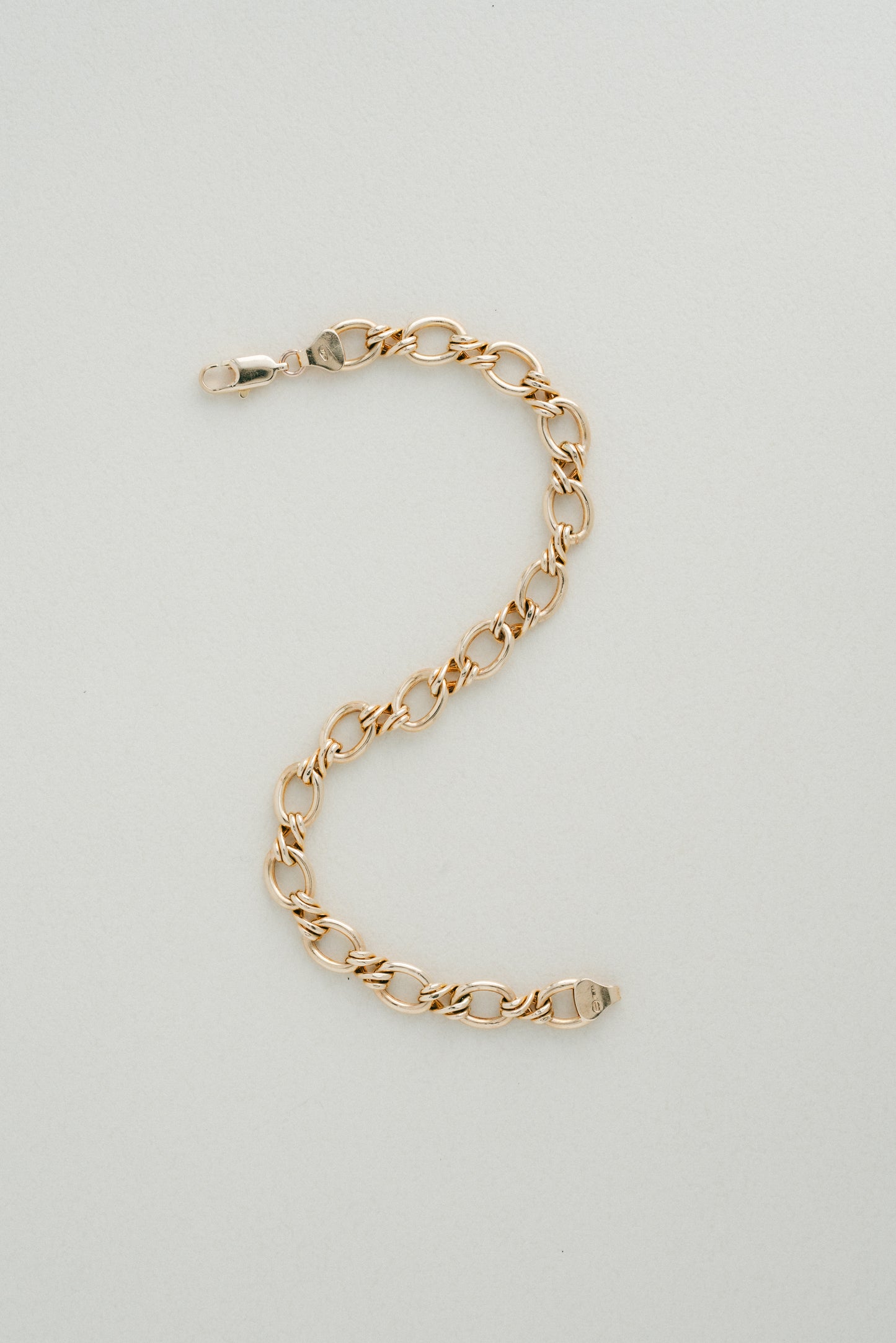 UNOAERRE｜Oval & Twist Link Bracelet (Italy)