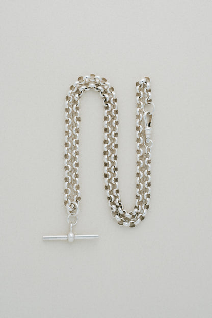 T-Bar Silver Chain Necklace (UK)