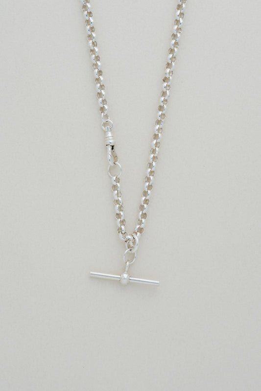 T-Bar Silver Chain Necklace (UK)