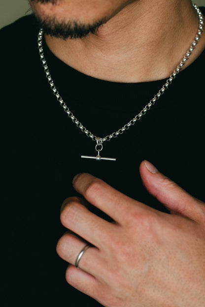 T-Bar Silver Chain Necklace (UK)